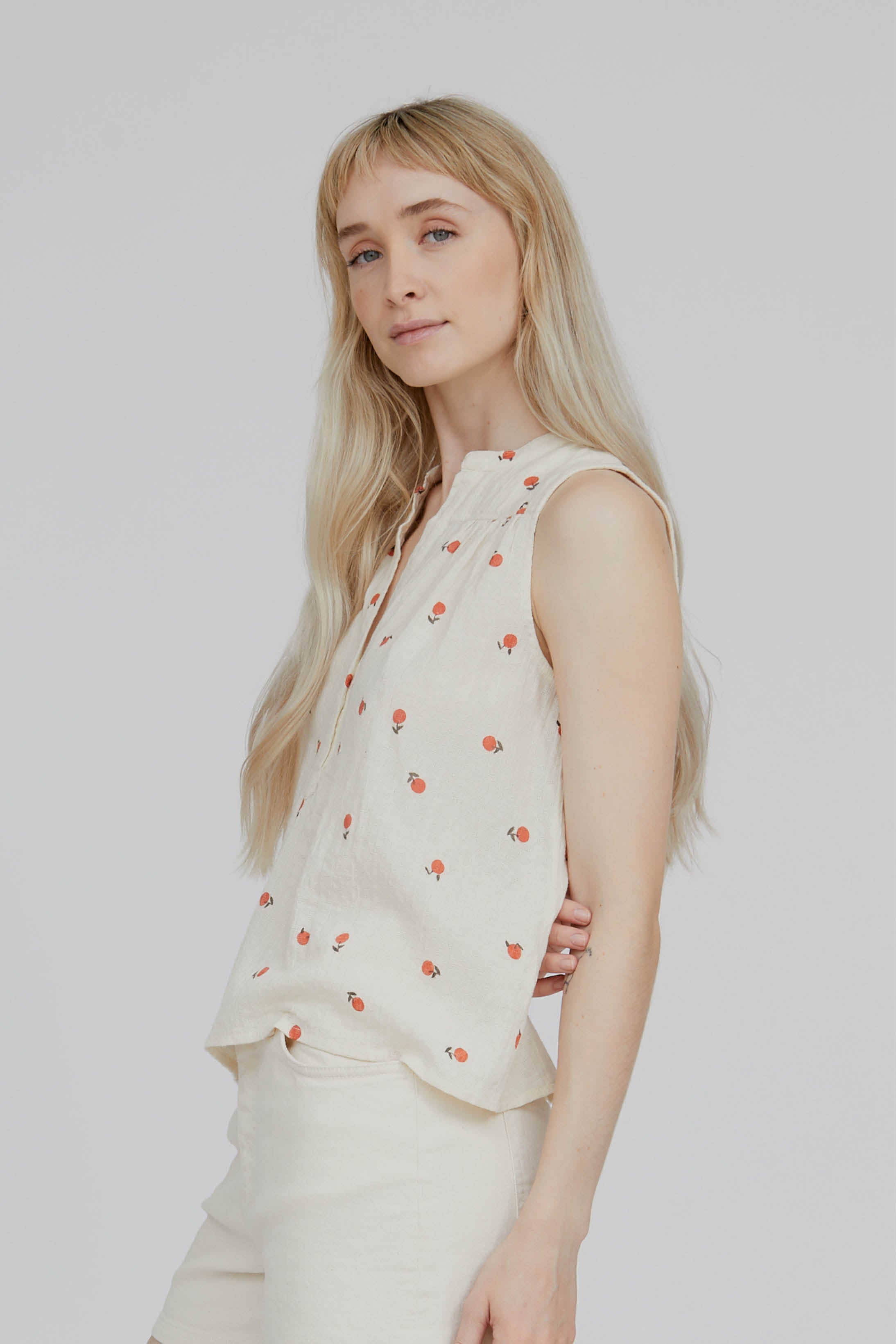 Basic Apparel Iris Ember Blouse Bluser 595 Birch / Dusted Clay